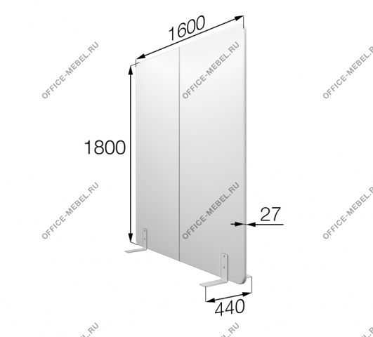 Перегородка без колес fx-160/180 на Office-mebel.ru