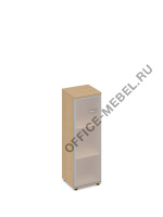 Шкаф средний Л/П со стеклом в алюминиевой рамке А4 9466 на Office-mebel.ru