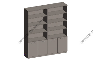 Двойной стеллаж с малыми дверьми JNS940.U727 на Office-mebel.ru