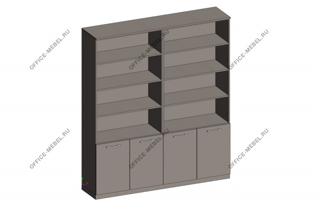 Двойной стеллаж с малыми дверьми JNS940.U727 на Office-mebel.ru