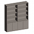 Двойной стеллаж с малыми дверьми JNS940.U727 на Office-mebel.ru 1
