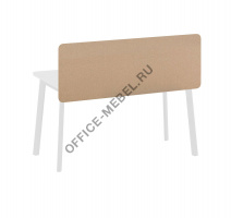 Экран стола ткань138 экран с белым шнуром по периметру FLEX T 138 Kiton 01 black на Office-mebel.ru