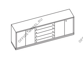 Книжный шкаф PVFALT-B3 на Office-mebel.ru