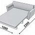 Мягкая мебель для офиса Диван-кровать тройной Хартли (спальное место 1400 х 1900) на Office-mebel.ru 1