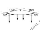 Стол рабочий угловой (телескопические опоры) Periscope F2165 на Office-mebel.ru