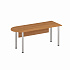 Стол полукруглый хромированные опоры МХ с экраном ДСП ФР 2113 на Office-mebel.ru 1