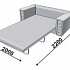Мягкая мебель для офиса Диван-кровать тройной Блеквуд (спальное место 1400 х 1900) на Office-mebel.ru 1