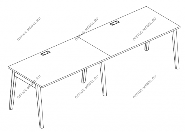 Рабочая станция (2х120) АЛ 9024-2 на Office-mebel.ru