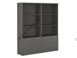 Двойной стеллаж с малыми дверьми JNO940.ANT на Office-mebel.ru