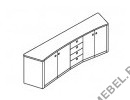 Низкий модуль книжного шкафа PVSATC4 на Office-mebel.ru