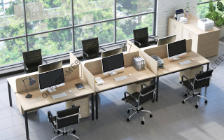 Slim System - Офисная мебель для персонала серого цвета серого цвета на Office-mebel.ru