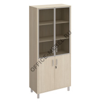 Шкаф для документов двери стекло в рамке + ДСП с замком В 430-822-1 на Office-mebel.ru