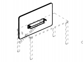 Экран настольный фронтальный тканевый с мягким наполнителем с кабель-каналом для стола 1200 А4 Б 856 BA40 на Office-mebel.ru