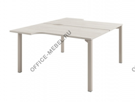 Стол-тандем на металлокаркасе D-61												 на Office-mebel.ru