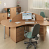 Шкаф узкий закрытый низ-ДСП верх-стекло прозрачное 44/28/129 на Office-mebel.ru 9