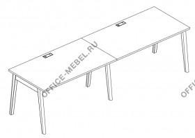 Рабочая станция (2х120) АЛ 9025-2 на Office-mebel.ru