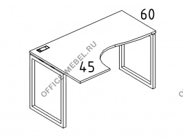 Стол эргономичный левый "Классика" на металлокаркасе QUATTRO А4 Б4 033 БП на Office-mebel.ru
