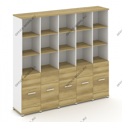 Шкаф пять узких секций, 5 ниш (5 фасадов ЛДСП, 2 ниши) CN.STU-551 A на Office-mebel.ru