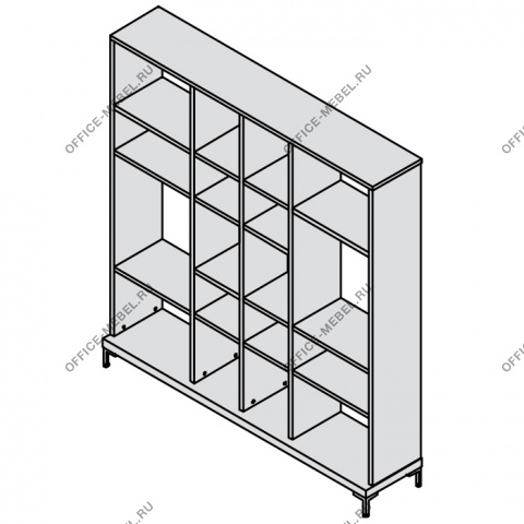 Стеллаж Faro белый и венге 72H005 на Office-mebel.ru