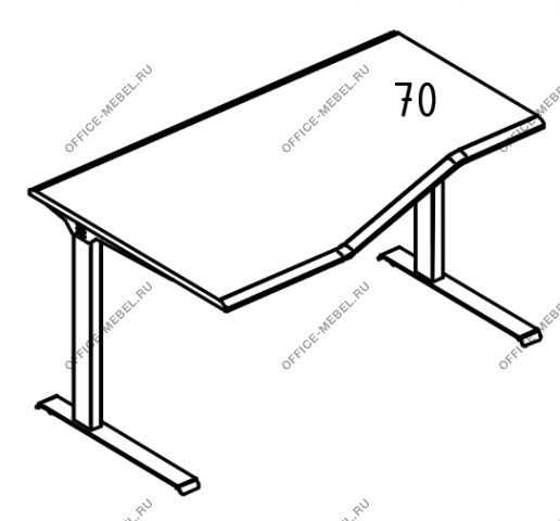 Стол эргономичный Техно каркас МL 2 скоса левый МР А2 061.01 на Office-mebel.ru