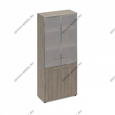 Шкаф со стеклянными дверьми в алюминиевой рамке МР 9380 на Office-mebel.ru