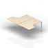 Составной стол на 2 рабочих места (2 громмета) - приставной элемент ST2TPG149 на Office-mebel.ru 1