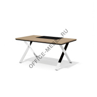 Стол руководителя на металлическом каркасе Kv-160k на Office-mebel.ru