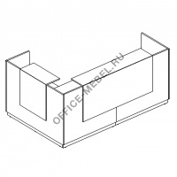 Стойка ресепшен угловая л\п (полки высокие) А4 9872 на Office-mebel.ru