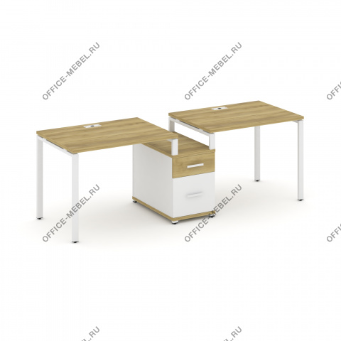 Рабочая станция на 2 места с одной опорной тумбой CN.ORS-305 A/B/W на Office-mebel.ru