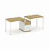Рабочая станция на 2 места с одной опорной тумбой CN.ORS-305 A/B/W на Office-mebel.ru 1