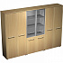 Шкаф комбинированный (стекло - одежда - закрытый) МЕ 376 на Office-mebel.ru 1