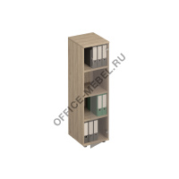 Стеллаж средний узкий со стеклянной дверью 358 на Office-mebel.ru