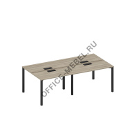 Рабочая станция на металлокаркасе, столешницы с заглушкой А1 БГ 170-2 БП  на Office-mebel.ru