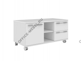 Тумба мобильная с 2 ящиками и Л/П дверью EMP222DX.HGW на Office-mebel.ru