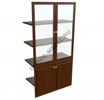 Наполнение двустворчатого шкафа со стеклом 29551 на Office-mebel.ru