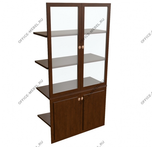 Наполнение двустворчатого шкафа со стеклом 29551 на Office-mebel.ru