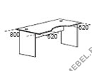 Стол рабочий фигурный Karstula F0167 на Office-mebel.ru