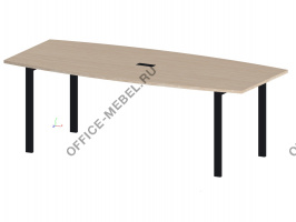 Стол переговоров 2,2м на мет. опорах* EVL822/П/60*30 на Office-mebel.ru