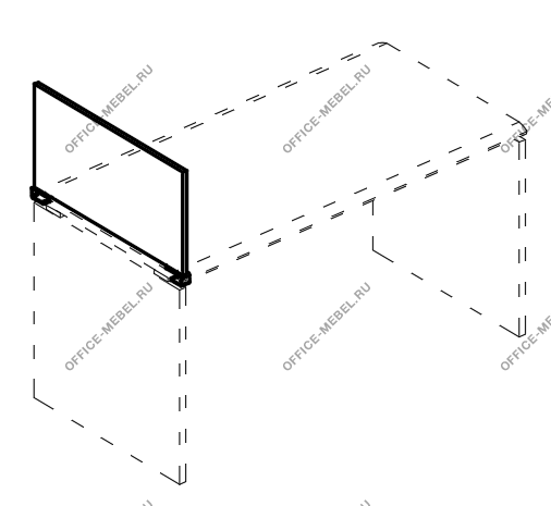 Экран торцевой ДСП с кабель-каналом для стола МР А 853 на Office-mebel.ru
