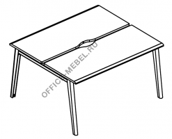 Рабочая станция (2х120) каркас МТ 1 скос МР Б1Б 170.02 на Office-mebel.ru