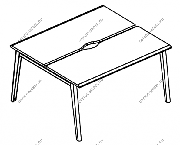 Рабочая станция (2х120) каркас МТ 1 скос МР Б1Б 170.02 на Office-mebel.ru