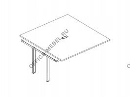 Секция стола для переговоров на металлокаркасе UNO А4 Б1 136-1 БП на Office-mebel.ru