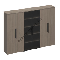 Шкаф комбинированный (закрытый-стекло-закрытый) РС 324 на Office-mebel.ru