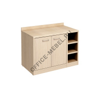 Шкаф низкий с открытой секцией с полками КР 121 на Office-mebel.ru