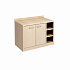 Шкаф низкий с открытой секцией с полками КР 121 на Office-mebel.ru 1