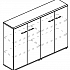 Шкаф средний комбинированный закрытый (топ МДФ) МР 9392 на Office-mebel.ru 1