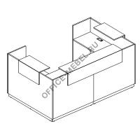 Стойка ресепшен П-образная А4 9878 на Office-mebel.ru