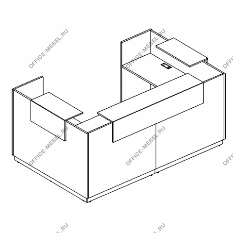 Стойка ресепшен П-образная А4 9878 на Office-mebel.ru