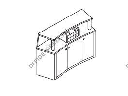 Книжный шкаф с задней панелью PVFALC9 на Office-mebel.ru