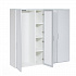 ГАЛА/GALA Шкаф для бумаг+гард, 4дв БЕЛЫЙ LIB4/980 + LIBW/980 + LIBSH/980 WHITE crvGLASS на Office-mebel.ru 1